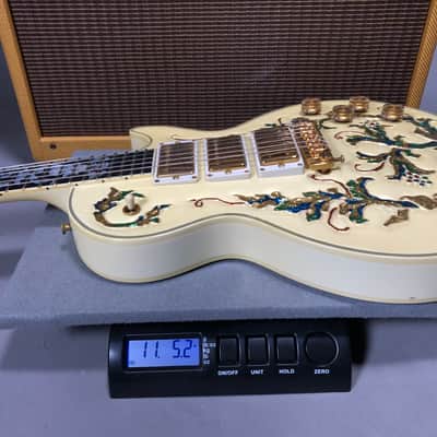 Gibson Les Paul Rare Custom Shop Original One Off Design "Glitter Girls" 1989 Pearl White image 3