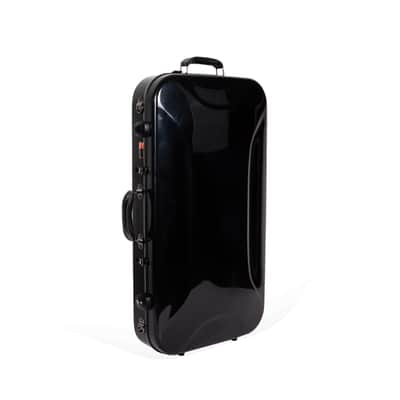 Crossrock 4/4 Violin Hard Case, 15-16.5 inches Viola Fiberglass Hardshell, Black Double Case image 7