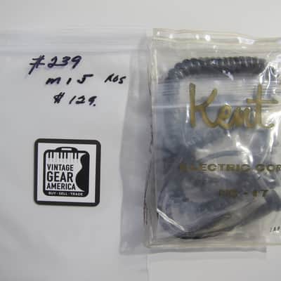 Kent Curly or Coil Cord Guitar Cable MIJ NOS Authentic Vintage Accessory Case Candy Circa-1960s-1970s-Black image 2