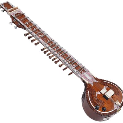 SITAR~VILAYAT KHAN STYLE~6 MAIN, 12 -13 SYMPATHETIC STRINGS~WITH GIG BAG, MIZRAB image 2