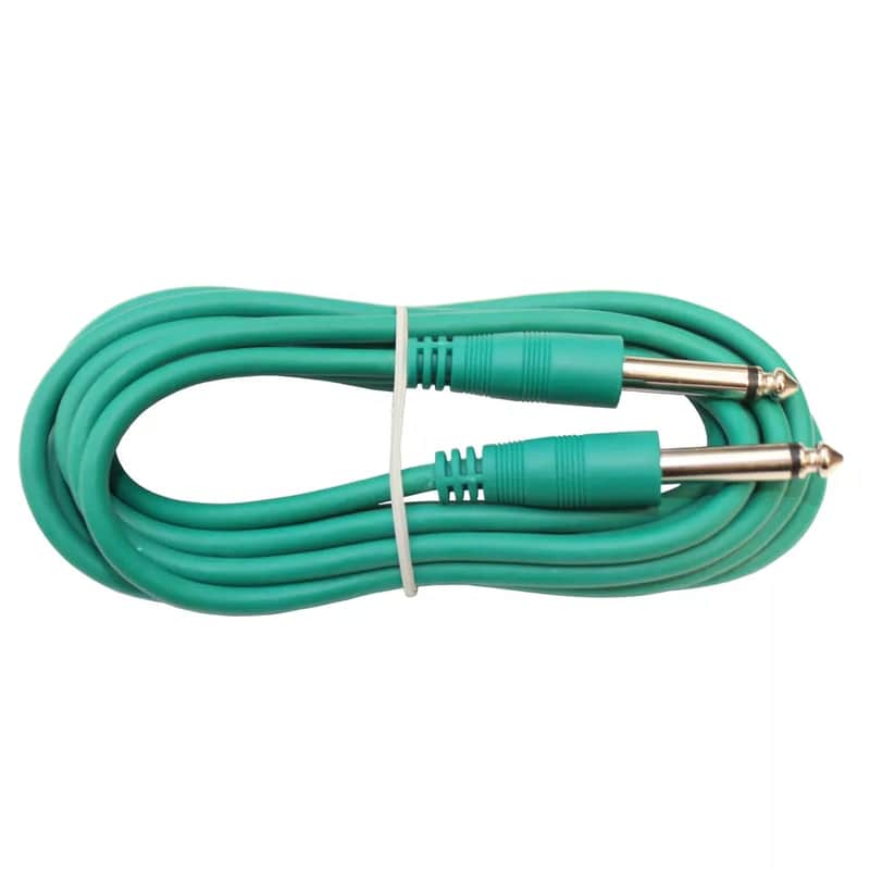 6 Ft Foot 1/4 Mono Guitar To Effect Fx Pedal Instrument Patch Cable Cord - Green image 1