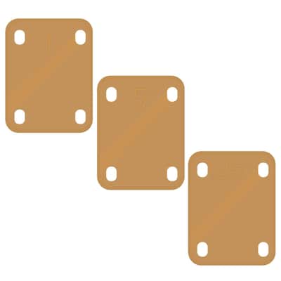 Guitar Neck Shims, Plastic Guitar Neck Plate for Guitar Neck Protection with 3 Taper 0.25°, 0.5° and 1° Guitar Neck Gasket for Bass Electric Guitar Neck Protection and Repair (Khaki) image 1