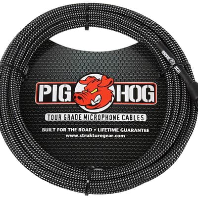 3 Pack Pig Hog PHM20BKW XLR High Performance B&W Microphone Cable, 20 Ft - New image 2