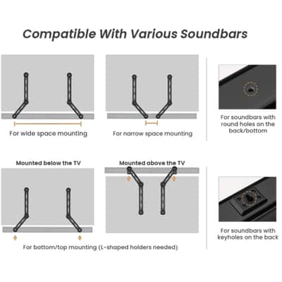 Sony HTS400 330W 2.1-Channel Soundbar with Wireless Subwoofer, Black w/ TURNSTILE UNIVERSAL SOUNDBAR image 8
