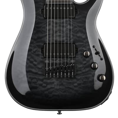 Schecter Hellraiser Hybrid C-8 Electric Guitar - Trans Black Burst image 1