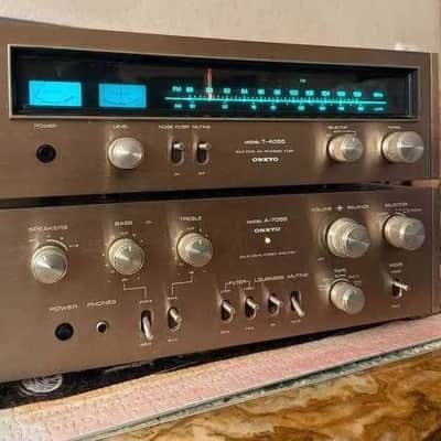 Onkyo A-7055 + T-4055 Rare Vintage Mint Amplifier Tuner Set Serviced Warranty image 2
