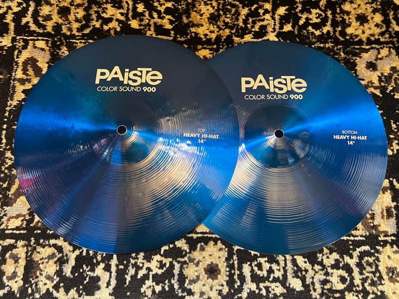 Paiste 14" Color Sound 900 Series Heavy Hi-Hat Cymbals (Pair) - Blue image 1