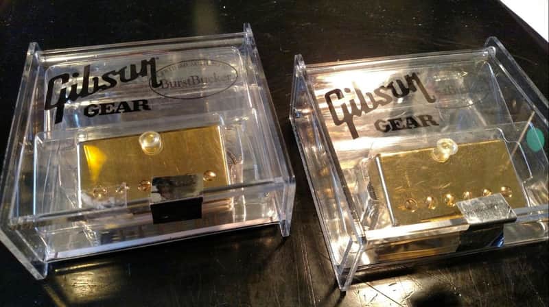 Gibson Burstbucker 1 and 2 Pickup Set Gold image 1