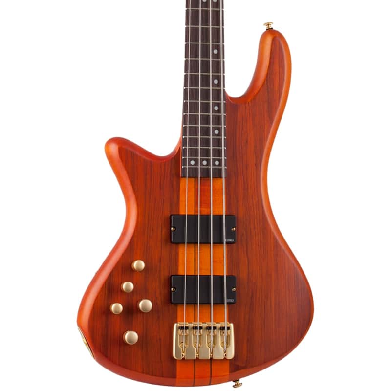 Schecter Stiletto Studio-4 LH Active 4-String Bass (Left-Handed) Honey Satin image 2
