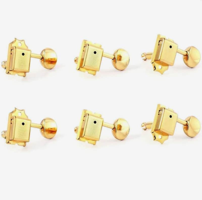 Gotoh SD91 6-in-line Gold Staggered Vintage Tuners TK-7880-002 image 1