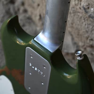 GLETTY GUITARS ALU-SG MKVI  2026 - OLIVE GREEN ANTIQUE image 9
