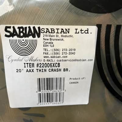 Sabian – 20" AAX Thin Crash Cymbal – 1728g – New in Bag – Brilliant image 10