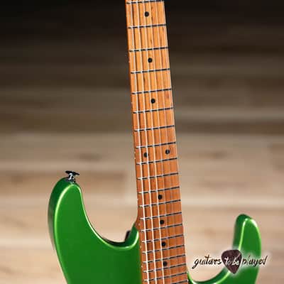 Ibanez AZ2402 Prestige HH Roasted Maple Neck w/ Case – Apple Green Metallic image 4