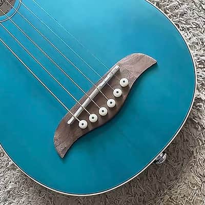 Washburn RO10TBL Rover Steel String Travel Acoustic Guitar 2010s - Trans Blue image 3