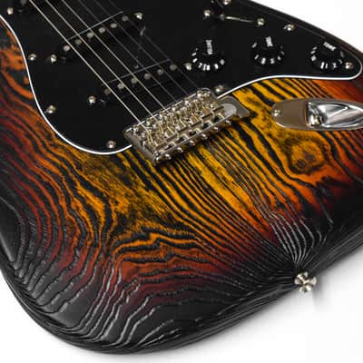 Fender Sandblasted Stratocaster 3 Tone Sunburst image 3
