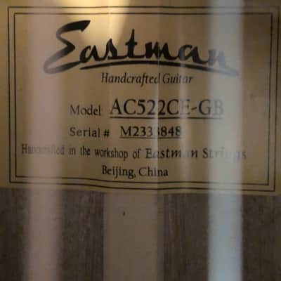 Eastman AC522CE 2022 - Present - Goldburst image 2