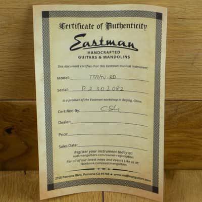 Eastman T59/TV-RD Antique Red P2302082 image 4