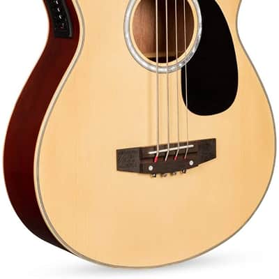 Full Size 4 String Acoustic Electric Bass Guitar Fretted Bass Guitar image 1