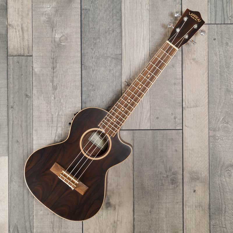 Lanikai ZR-CET Cutaway Electro Tenor Ukulele, incl Case Ziricote
