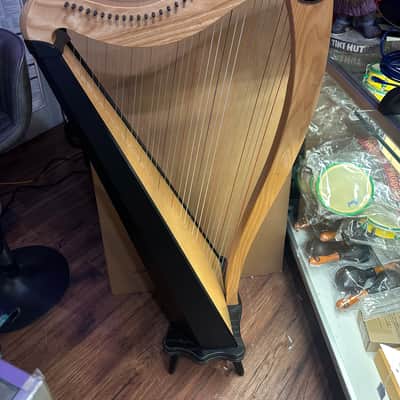 Dusty Strings Ravenna 34 / 34-String Lever Harp w/ Full Loveland Levers, Stand & Tuning Wrench - Natural/Black image 5