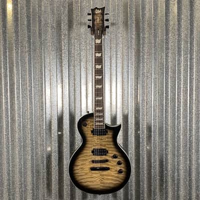ESP LTD EC-1000T CMT Quilt Top Charcoal Burst Guitar #1789 Used image 2