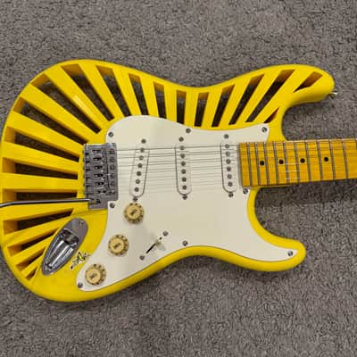 Custom Little wing - Yellow  Exclusive 3D printed guitar Custom shop made in Ukraine Electric guitar Strat Superstrat stratocaster Excellent Condition image 2