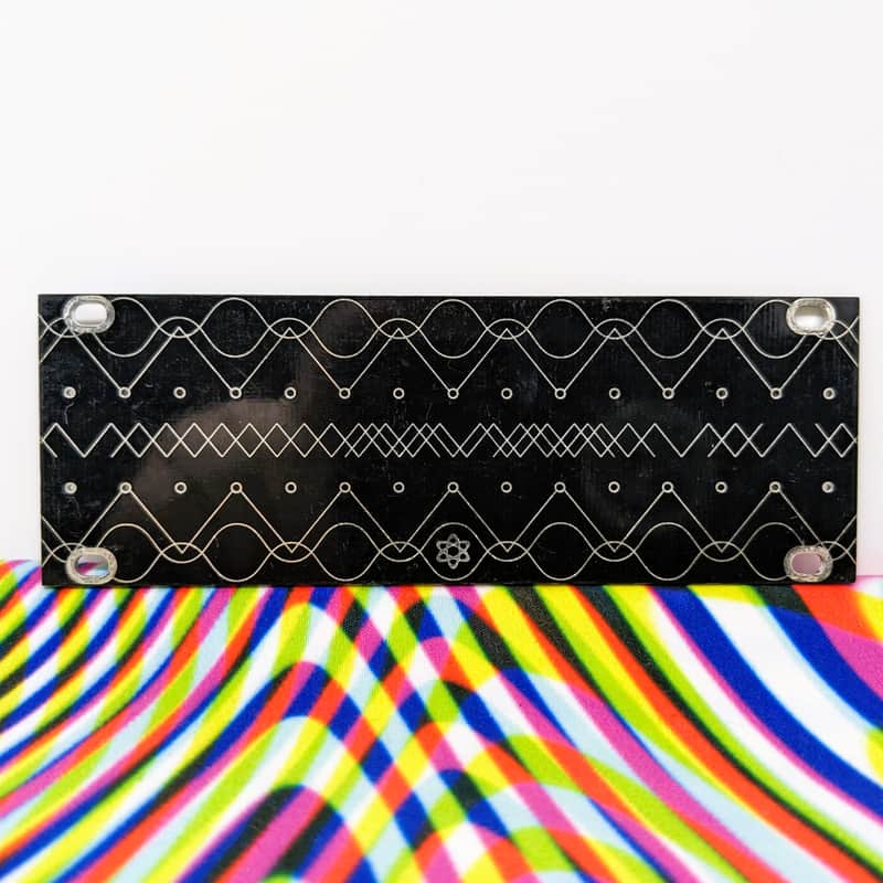 Synthrotek 24hp Pulp Logic 1U blank panel // zigzags, horizontally image 1