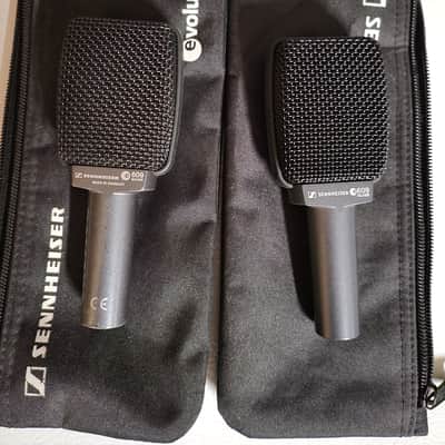 Pair of Sennheiser e609 Silver Supercardioid Dynamic Microphones image 1