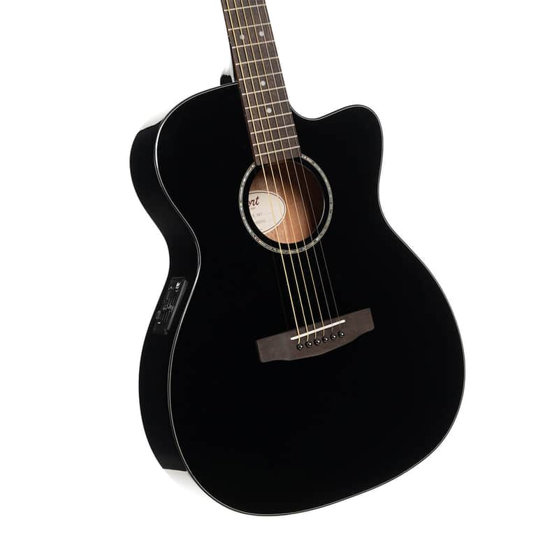 Cort Luce Series L60 Orchestra Cutaway Acoustic Electric Guitar 2020's - Gloss Black image 1