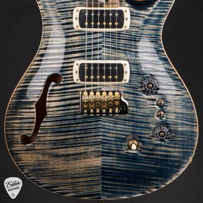 PRS 40th Anniversary Custom 24-08 Semi-Hollow Limited Edition - Faded Whale Blue image 2