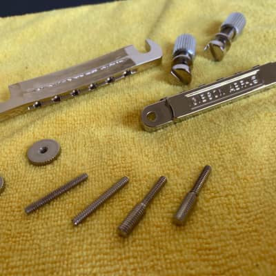 Gibson ABR-1 “Wired” Nickel Bridge and Aluminum Stop Bar Tailpiece Combo Current - Nickel Plated image 2
