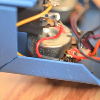 Tycobrahe Octavia Original Vintage Fuzz w/ Wooden Crate 1975 Blue image 12