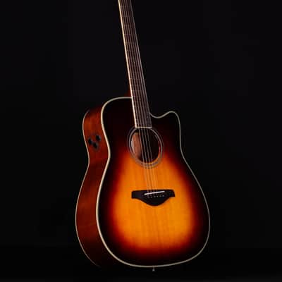 Yamaha FGC-TA TransAcoustic Cutaway Acoustic Guitar, Brown Sunburst image 8