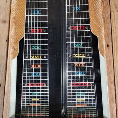 National Grand Console Doubleneck 8 String Lap Steel 1940 w/Tweed Case - Black image 4