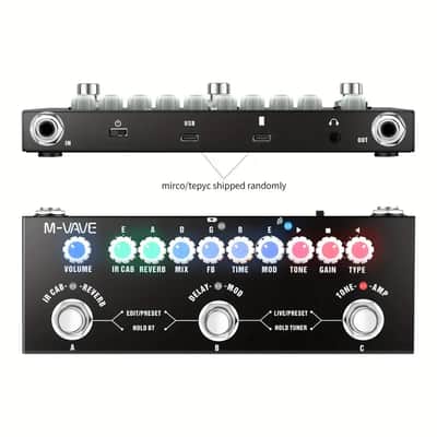 M-VAVE Portable Guitar Multi-Effects Pedal All-in-One Effects Processor for Guitar & Bass image 2