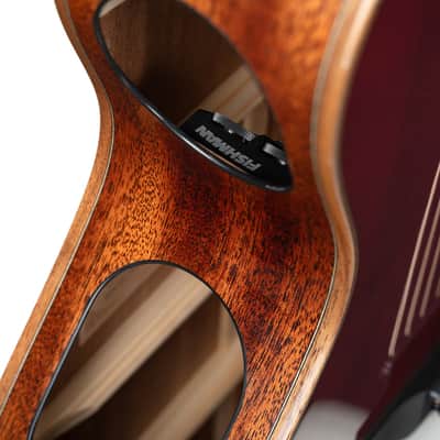 Cort MODERNBURGANDY Masterpiece Series Modern Burgundy Acoustic-Electric Guitar w/ Hard Case - Burgundy (MODERNBURGANDY-U) image 11