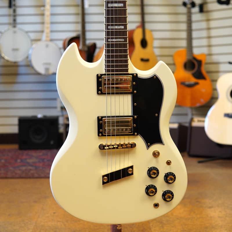 Guild Polara Kim Thayil Signature Electric Guitar Vintage White image 1