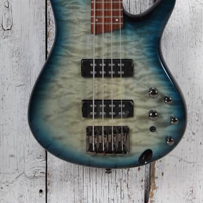Ibanez SR400EQM 4 String Electric Bass Guitar Stained Cosmic Blue Starburst image 1
