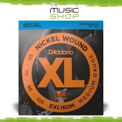 D'Addario XL 50-105 Medium Medium Scale Nickel Bass Guitar Strings - EXL160M image 1