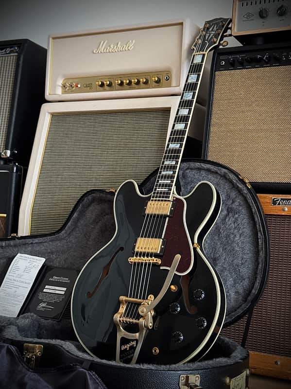 Gibson Custom Shop ES-355 Reissue "Black Beauty" Keith Richards Look, Ebenholz, Bigsby, Classic 57 PU´s ​ 2011 - Ebony image 1