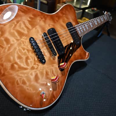 Powers Electric A-Type Select Quilt Maple FF42 Hard Tail - Pale Ale #B293 image 3