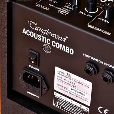 Tanglewood T6 Twin Channel 60w 1x10" Acoustic Combo Amplifier - Black image 4
