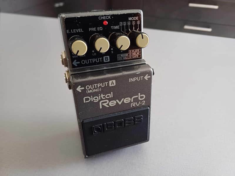 Boss RV-2 Digital Reverb (Dark Gray Label) 1987 - 1989 - Gray | Reverb Boss RV-2 Digital Reverb (Dark Gray Label) 1987 - 1989 - Gray | Reverb