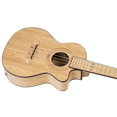 Ortega RUNAB-TE Bamboo Series Solid Bamboo Top & Neck 4-String Tenor Acoustic-Electric Ukulele w/Gig Bag image 10