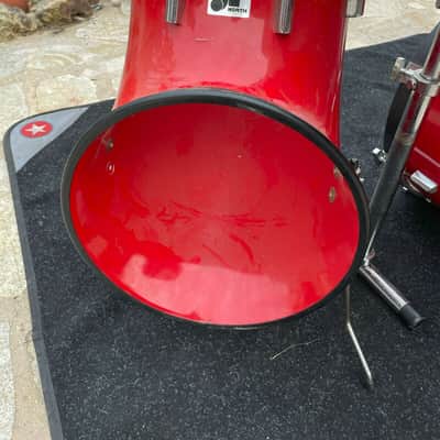Vintage North Drums 6pc Drum Set kit - Red Finish image 9