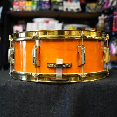 Vintage Pearl/Japan Custom Classic 5x14" One Piece Maple Snare Drum - Honey Natural Lacquer image 7