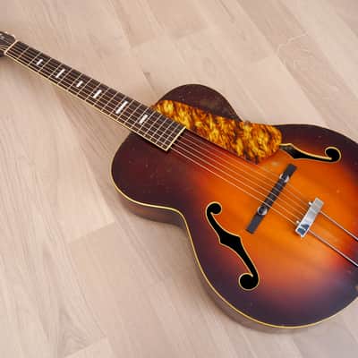 1940s Regal Vintage Archtop Acoustic Guitar, Spruce & Mahogany, USA-Made w/ Case image 11