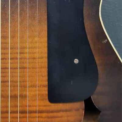 1936 Vintage Prewar Supertone by Harmony F Hole Parlor Guitar All Original Neck Reset Pro Setup Original Soft Shell Case image 4
