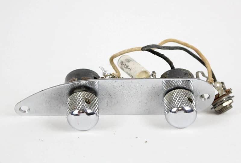 Original 1953 Fender Precision Bass Control Plate Assembly Pots & Knobs Pre-CBS Vintage P-Bass 1950s image 1
