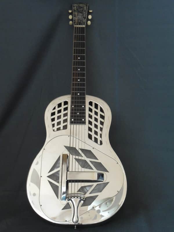 1937 National ''Exploding Palm Tree'' Tricone Square Neck Resonator Guitar image 1
